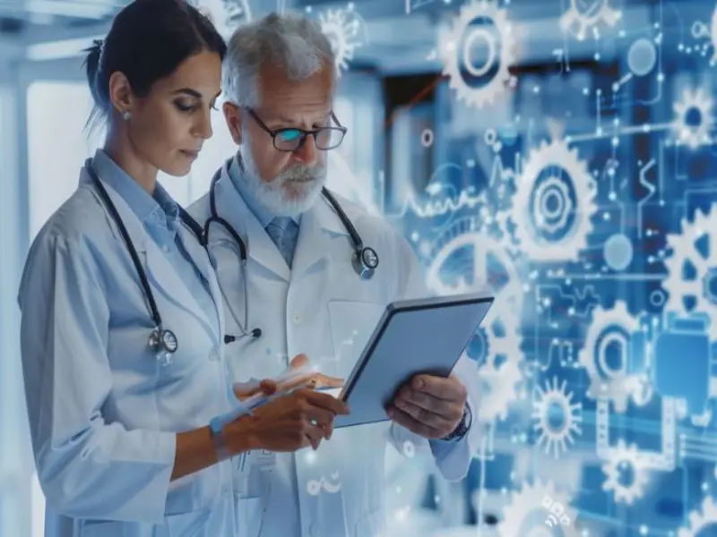 Genomic research team investigating hereditary traits