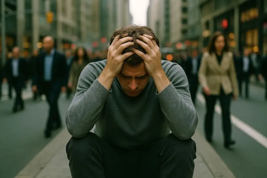 Man researching his genetic history and sexual health